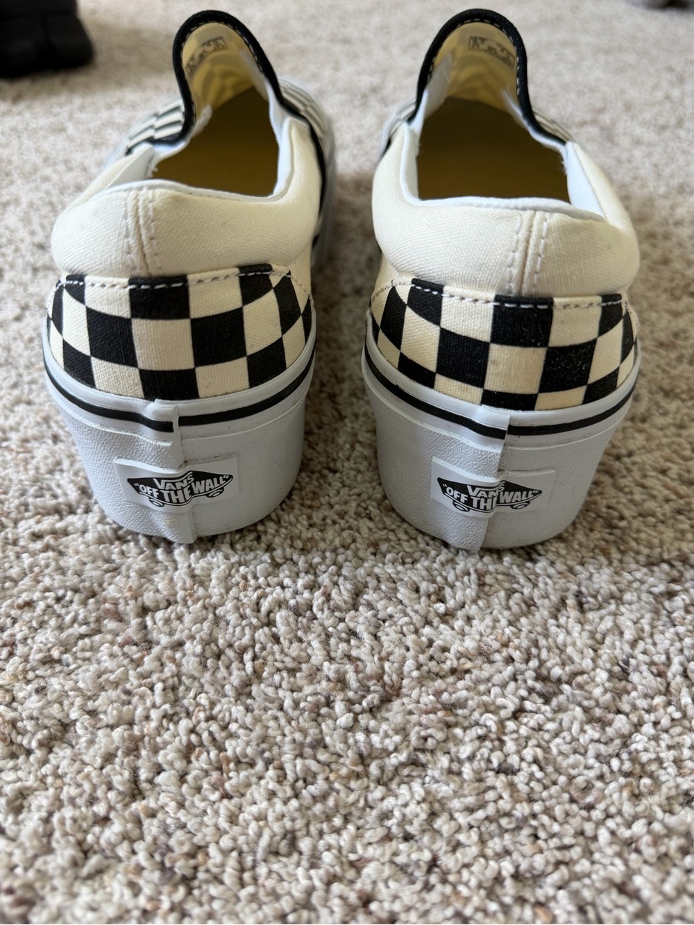 Vans Classic Slip-On Checkerboard Stackform Platform Shoes Men’s 6.5 Women’s 8 - Picture 6 of 6